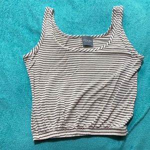 Striped cropped tank top